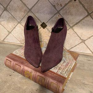 Nine West Purple Suede Booties Size 7